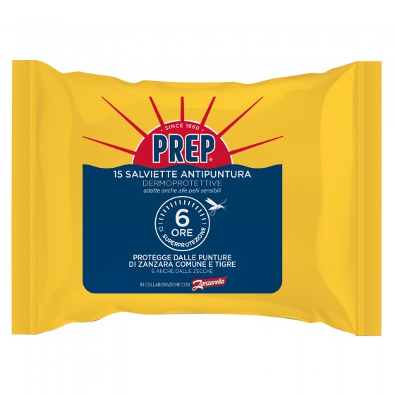 Prep Salviette Antipuntura Dermoprotettive Proteggono Zanzare e Prep Salviette Antipuntura Dermoprotettive Proteggono Zanzare e