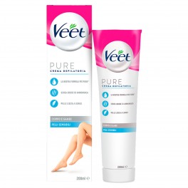 Veet Pure Crema Depilatoria Idratante per Pelli Sensibili - Flacone