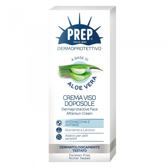 Prep Crema Viso Doposole Dermoprotettiva con Aloe Vera - Flacone da Prep Crema Viso Doposole Dermoprotettiva con Aloe Vera - Flacone da