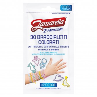 Zanzarella Z-Protecion Braccialetti con Forme Colorate Profumo