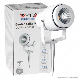 V-Tac VT-857 Lampada LED da Giardino 12W COB IP65 da Interramento - SKU...
