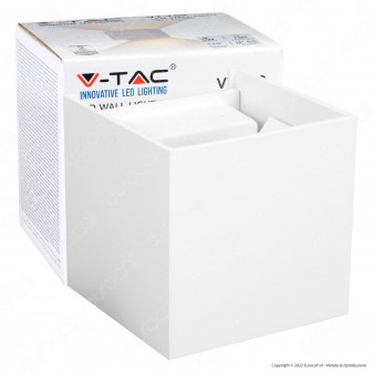 V-Tac VT-759 Lampada LED da Muro 5W Wall Light Bianca con Doppio LED SMD...