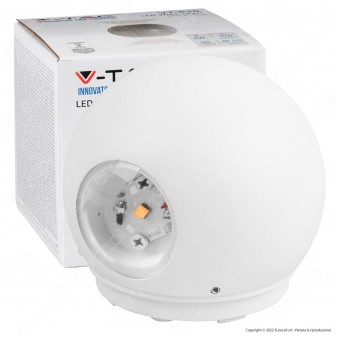 V-Tac VT-836 Lampada LED da Muro 4W Wall Light Bianca con Doppio LED SMD...