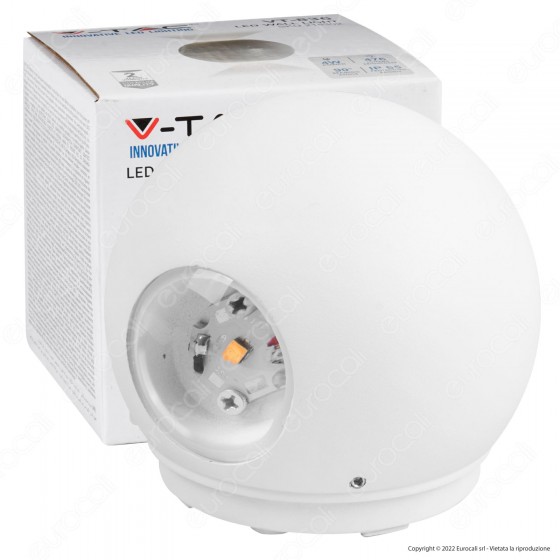 V-Tac VT-836 Lampada LED da Muro 4W Wall Light Bianca con V-Tac VT-836 Lampada LED da Muro 4W Wall Light Bianca con