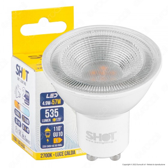 Bot Lighting Shot Lampadina LED GU10 4.9W Faretto Spotlight SMD - Bot Lighting Shot Lampadina LED GU10 4.9W Faretto Spotlight SMD -