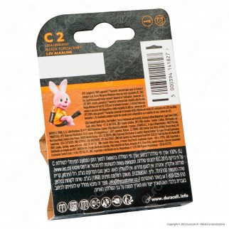 Duracell Plus Pile LR14 Alcaline Mezza Torcia C Baby 1.5V Lunga
