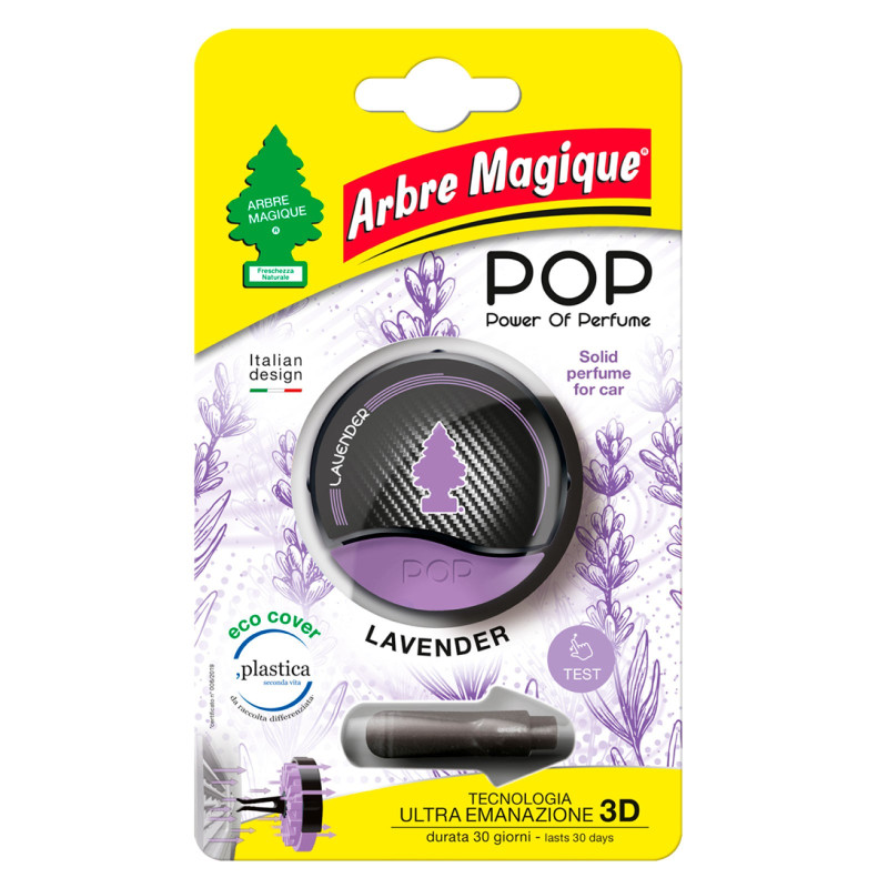 Arbre Magique Pop Profumatore Solido per Auto Fragranza Lavanda Lunga