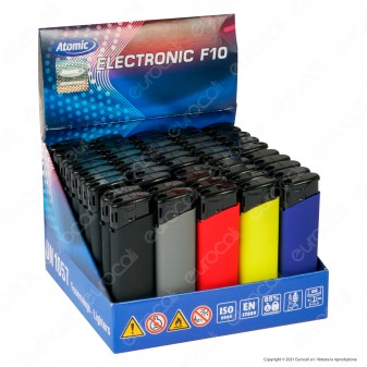 Atomic Electronic F10 Accendino Elettronico Soft Touch Tinta Unita - Box da...