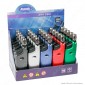 Atomic Mini BBQ Chimney Accendino Elettronico Metallic Tinta Unita con Bacchetta Allungabile - Box da 25 Accendini