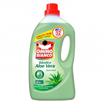 Omino Bianco Estratti di Aloe Vera Detersivo Liquido - Flacone da 2,6