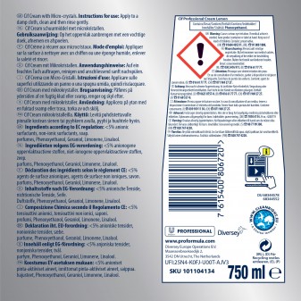 Cif Professional Detergente in Crema Profumo Limone - Flacone da 750ml