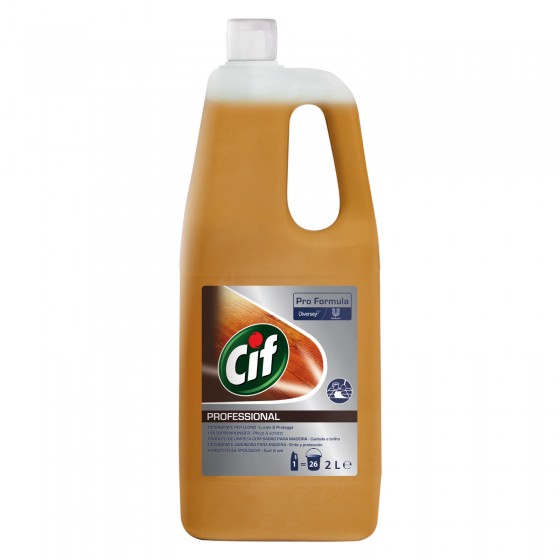 Cif Professional Detergente per Superfici in Legno - Flacone da 2 Cif Professional Detergente per Superfici in Legno - Flacone da 2