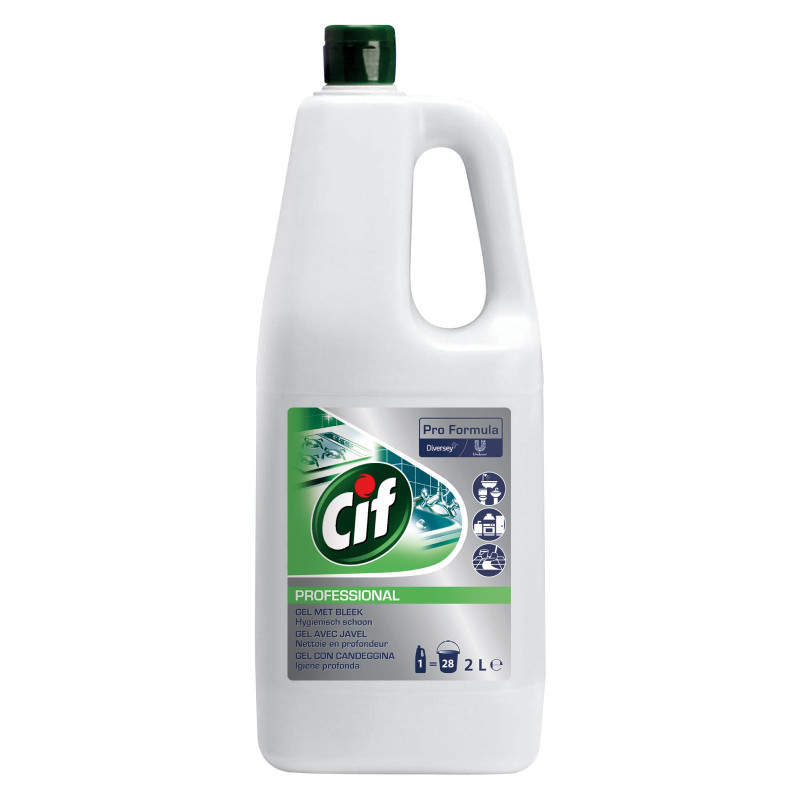 Cif Professional Gel con Candeggina Detergente per Superfici di Bagno