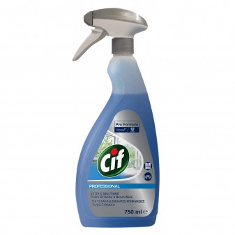 Cif Professional Vetri e Multiuso Detergente Spray - Flacone da 750ml