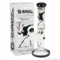 G-Rollz Amsterdam Straight Bong in Vetro Borosilicato Trasparente con Ice Notch e Fantasia Flower Thrower di Banksy - 35cm