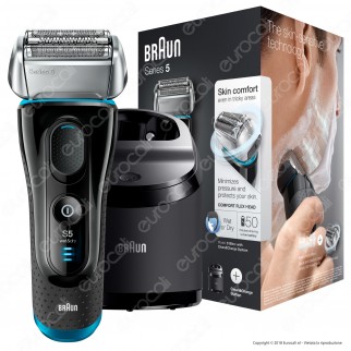 Braun Series 5 5190cc Wet&Dry Rasoio Elettrico Impermeabile con