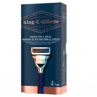 King C. Gillette Rasoio Manuale per la Cura della Barba su Collo ed