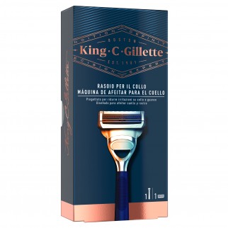 King C. Gillette Rasoio Manuale per la Cura della Barba su Collo ed