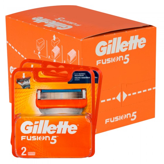 Gillette Fusion5 Lamette di Ricambio a 5 Lame con Striscia Lubrastrip Gillette Fusion5 Lamette di Ricambio a 5 Lame con Striscia Lubrastrip