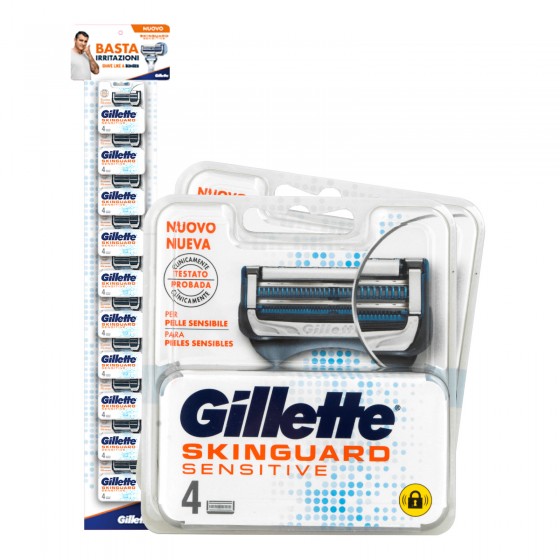 Gillette Skinguard Sensitive Lamette di Ricambio con Striscia Gillette Skinguard Sensitive Lamette di Ricambio con Striscia