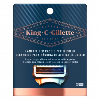 King C. Gillette Lamette di Ricambio per la Cura della Barba su Collo