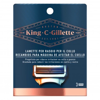 King C. Gillette Lamette di Ricambio per la Cura della Barba su Collo