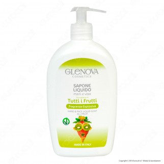 Glenova Cosmetics Sapone Liquido Mani e Viso Tutti i Frutti Fragranza