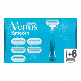 Gillette Venus Smooth Rasoio Manuale a 3 Lame per Depilazione - 1