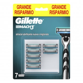 Gillette Mach3 Lamette di Ricambio a 3 Lame con Striscia Lubrificante e...