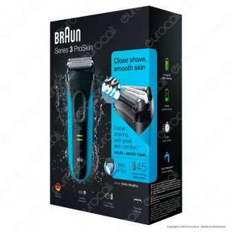 Braun Series 3 ProSkin 3040s Rasoio Elettrico Ricaricabile