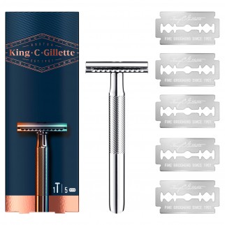 King C. Gillette Rasoio Manuale Tradizionale per Barba con