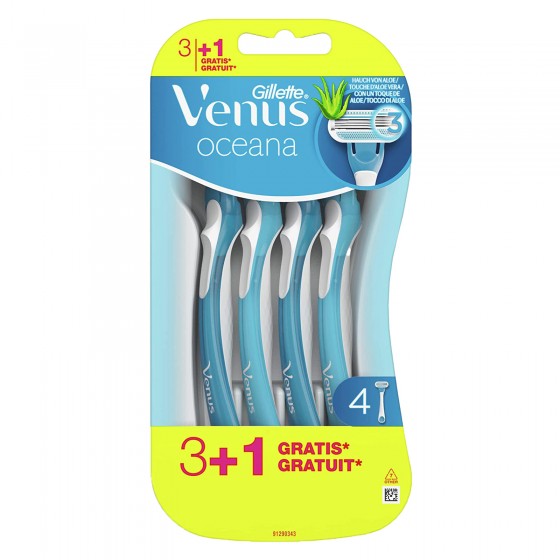 Gillette Venus Oceana Rasoio Manuale Usa e Getta a 3 Lame da Donna Gillette Venus Oceana Rasoio Manuale Usa e Getta a 3 Lame da Donna