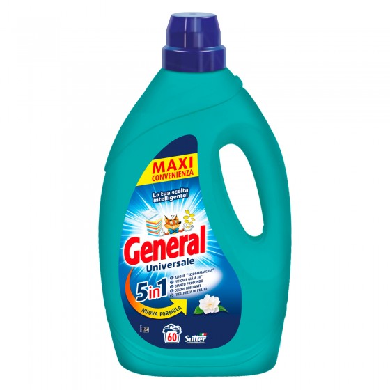 General Universale 5in1 Detersivo Liquido per Lavatrice 60 Lavaggi - General Universale 5in1 Detersivo Liquido per Lavatrice 60 Lavaggi -