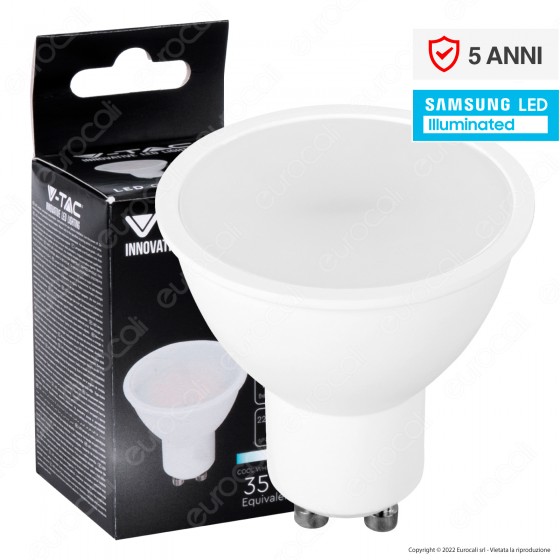 V-Tac VT-205 Lampadina LED GU10 4.5W Faretto Spotlight SMD Chip V-Tac VT-205 Lampadina LED GU10 4.5W Faretto Spotlight SMD Chip