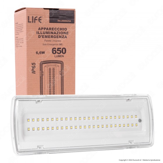 Lampada di Emergenza SE 6.6W LED SMD Impermeabile IP65 Life
