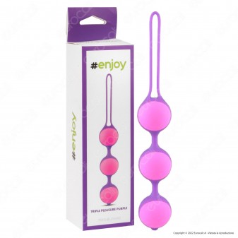 Toyz4Lovers Enjoy Triple Pleasure Purple Palline Vaginali in Silicone Soft...