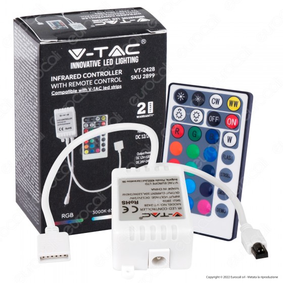 V-Tac VT-2428 Controller Dimmer Changing Color per Strisce LED RGB+W V-Tac VT-2428 Controller Dimmer Changing Color per Strisce LED RGB+W