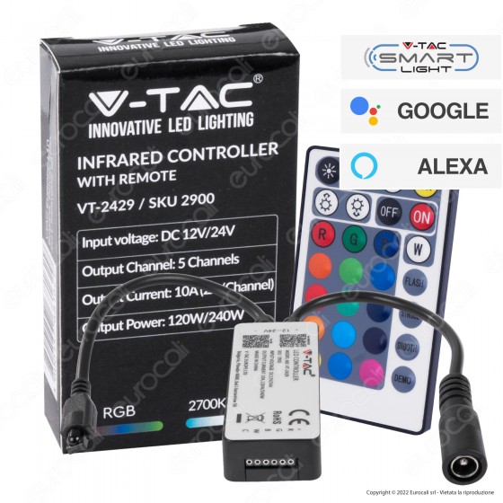 V-Tac Smart VT-2429 Controller Dimmer Changing Color Wi-Fi per V-Tac Smart VT-2429 Controller Dimmer Changing Color Wi-Fi per