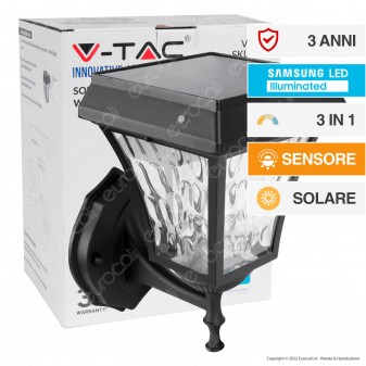 V-Tac VT-982 Lampada LED da Muro 2W Wall Light 3in1 IP65 SMD Chip