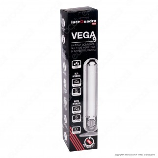 CFG LuceQuadra Vega9 Lampada LED 9W Ricaricabile con Variatore di