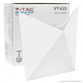 V-Tac VT-825 Lampada LED da Muro 5W Wall Light Bianca SMD Applique IP65 - SKU...