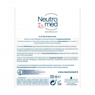 Neutromed Detergente Intimo Delicatezza pH 4.5 Azione Protettiva con