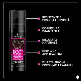Schwarzkopf Root Retouch Nero Tinta Spray Colorante per Ritocco