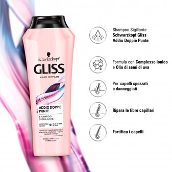 Schwarzkopf Gliss Hair Repair Addio Doppie Punte Shampoo Sigillante