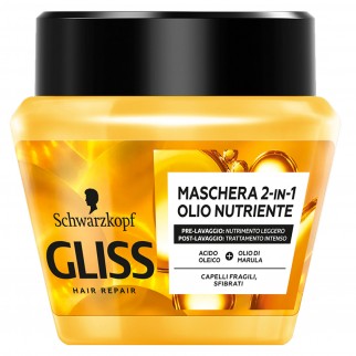 Schwarzkopf Gliss Hair Repair Olio Nutriente Maschera 2in1 per