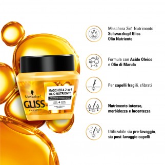 Schwarzkopf Gliss Hair Repair Olio Nutriente Maschera 2in1 per