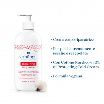 Barnangen Repairing Crema Corpo Idratante con Cotone Nordico per