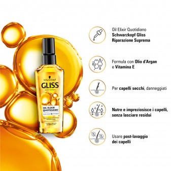 Schwarzkopf Gliss Hair Repair Oil Elixir Quotidiano Olio Spray per