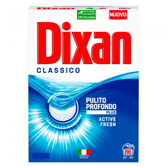 Dixan Detersivo in Polvere Classico per Lavatrice 86 Lavaggi - Dixan Detersivo in Polvere Classico per Lavatrice 86 Lavaggi -