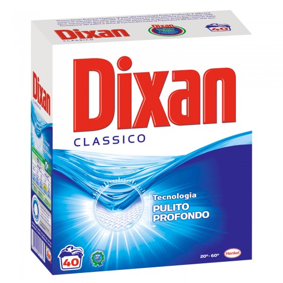 Dixan Detersivo in Polvere Classico per Lavatrice 40 Lavaggi - Dixan Detersivo in Polvere Classico per Lavatrice 40 Lavaggi -